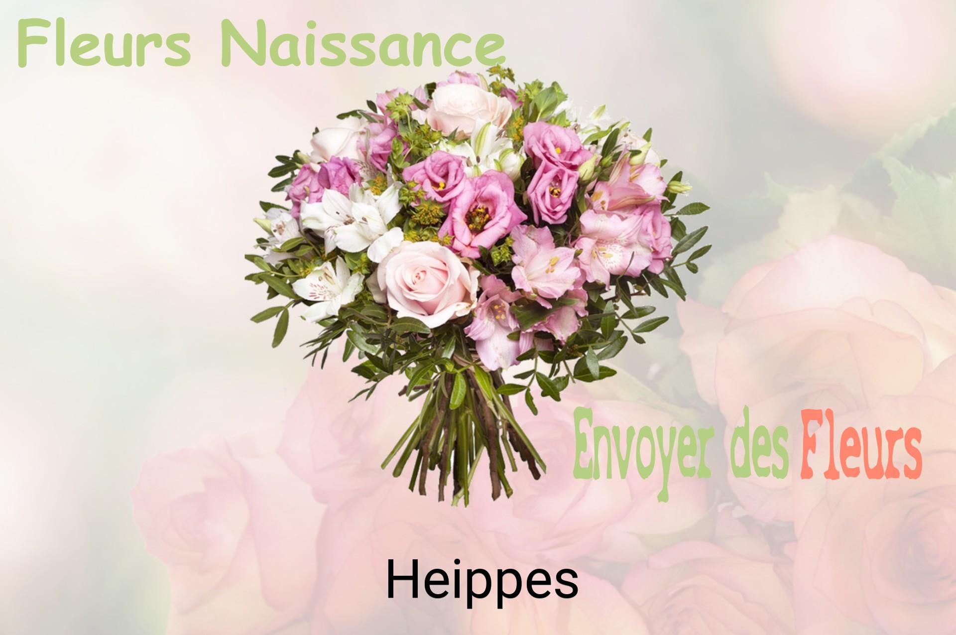 Bouquet de fleurs de naissance livré à Heippes